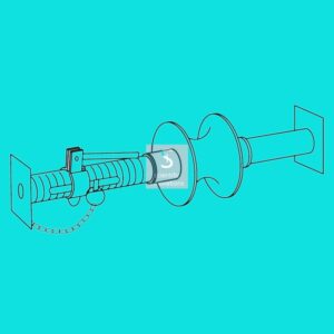 Single-Roller Manhole Cable Guide with Operating Rod